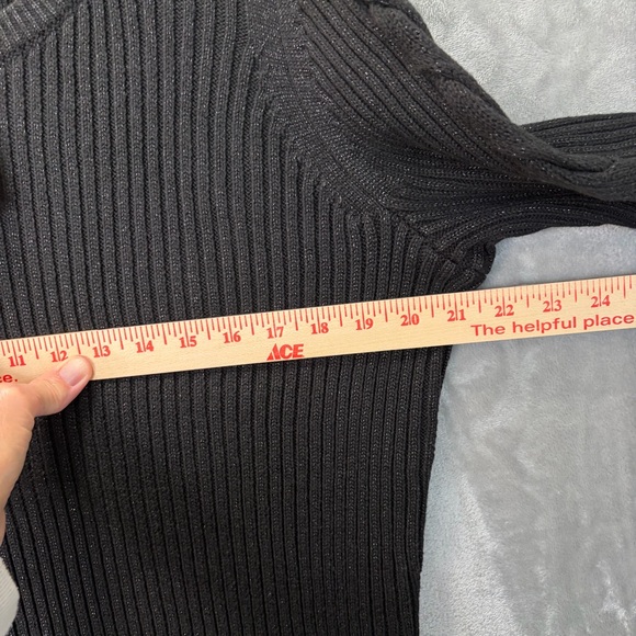 NWT Michael Kors Black Sweater Womens XXL w/ silver specks Holiday Party Date - Picture 8 of 11